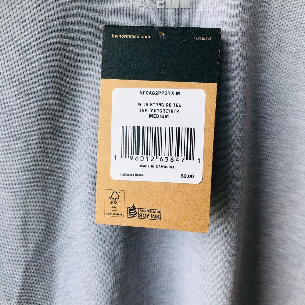 The North Face Womens Ln Strng Rb Tee Size : M  Tnflightgreyhtr  MSRP $60 - Picture 4 of 5